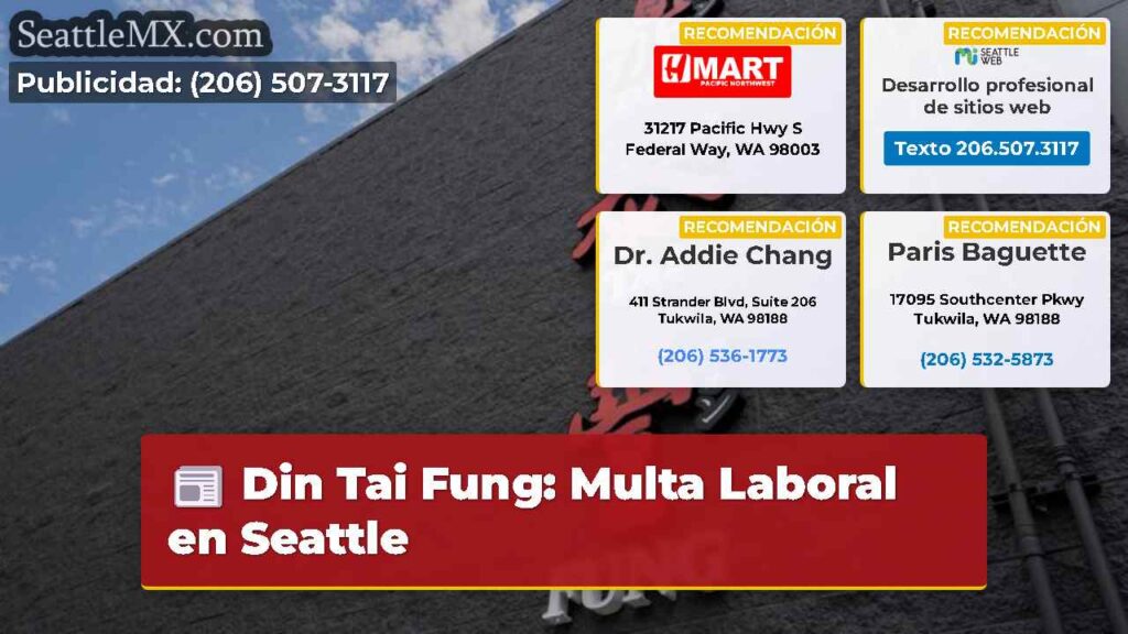 Din Tai Fung: Multa Laboral en Seattle