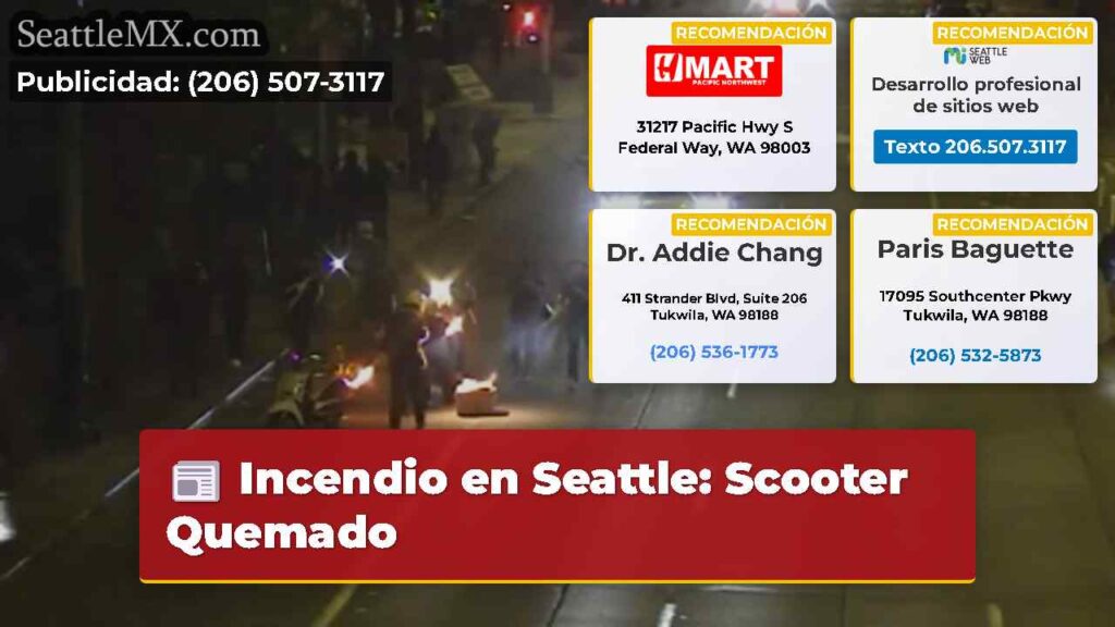 Incendio en Seattle: Scooter Quemado
