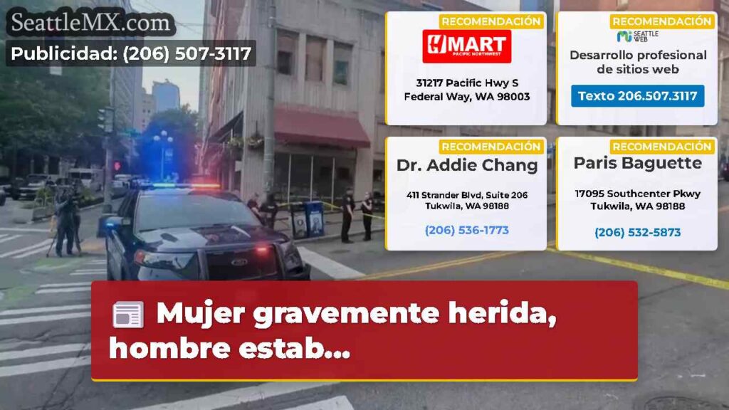 Mujer gravemente herida, hombre estab...