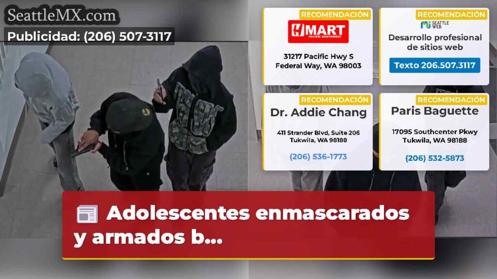 Adolescentes enmascarados y armados b...