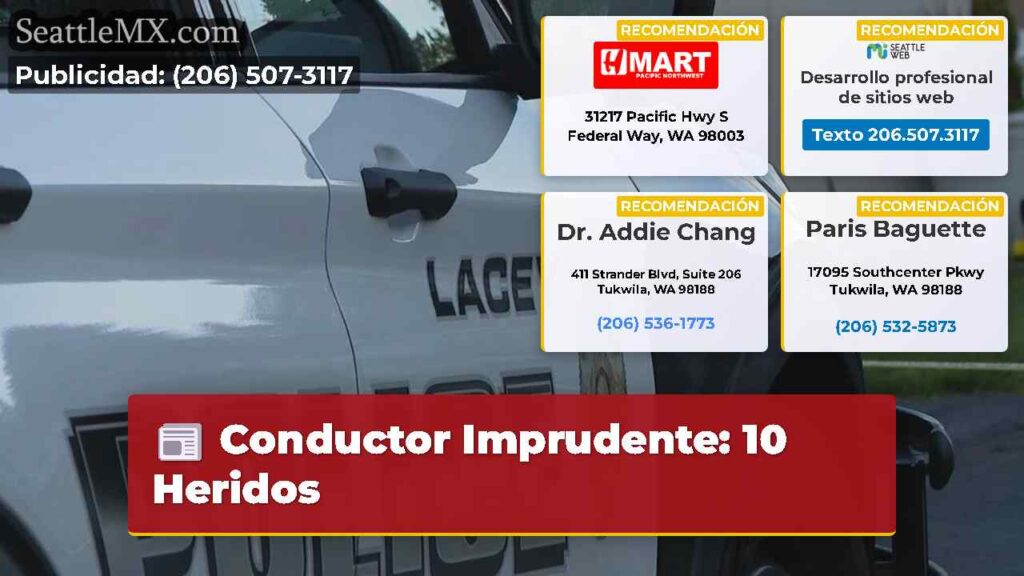 Conductor Imprudente: 10 Heridos