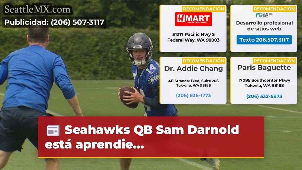 Seahawks QB Sam Darnold está aprendie...
