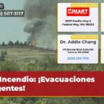 Incendio ¡Evacuaciones Urgentes!
