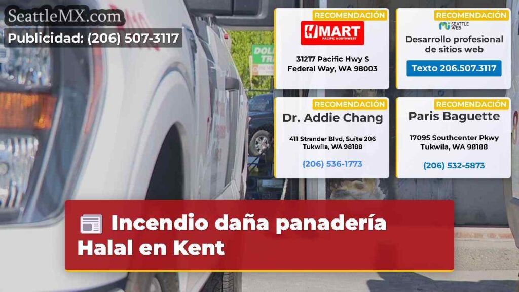 Incendio daña panadería Halal en Kent