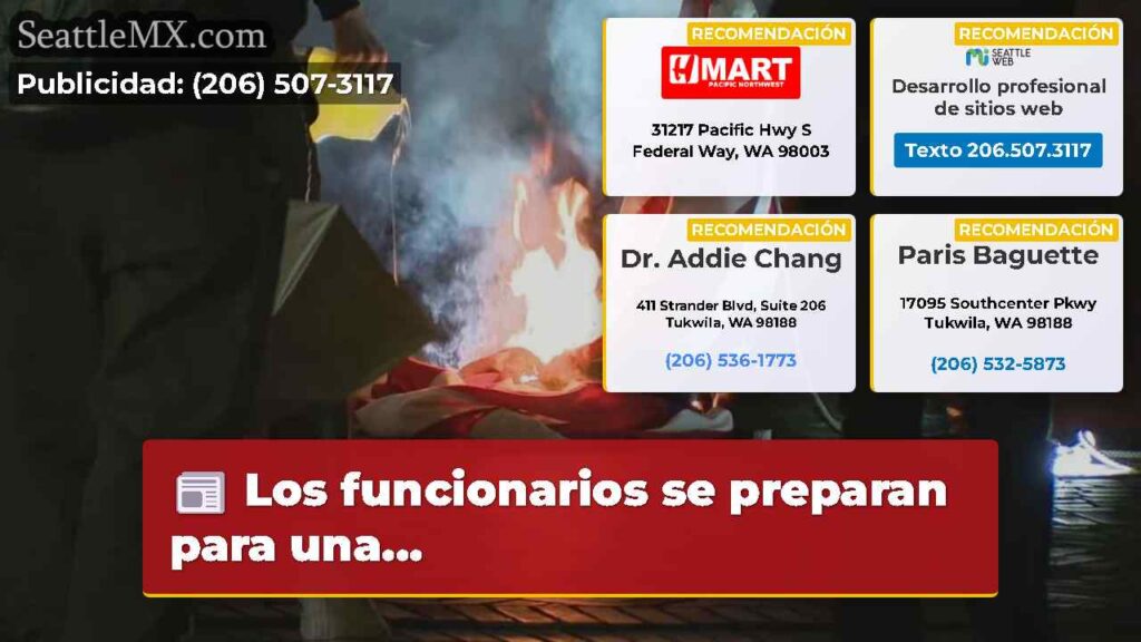 Los funcionarios se preparan para una...