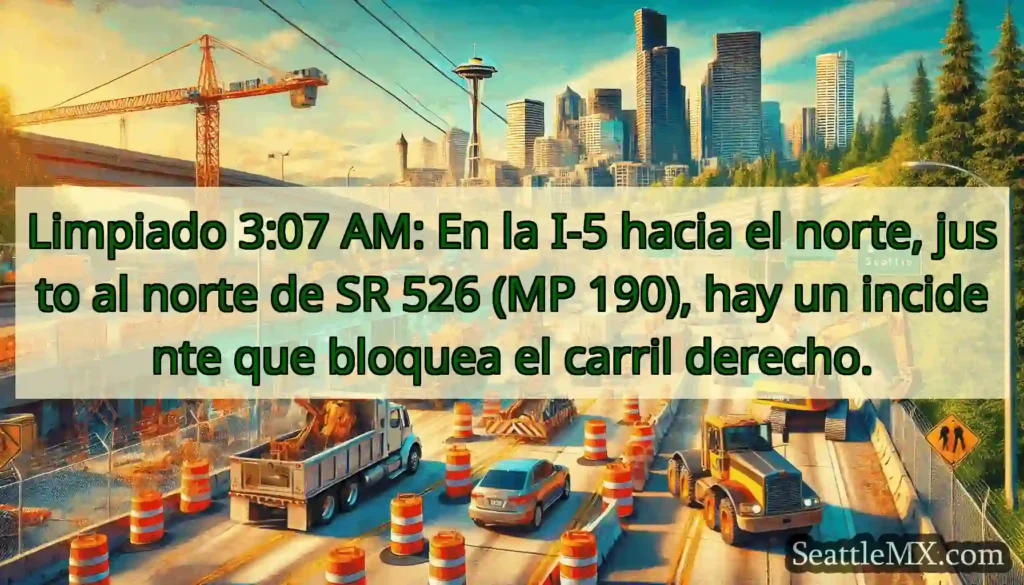 Limpiado 3:07 AM: En la I-5 hacia el norte, justo