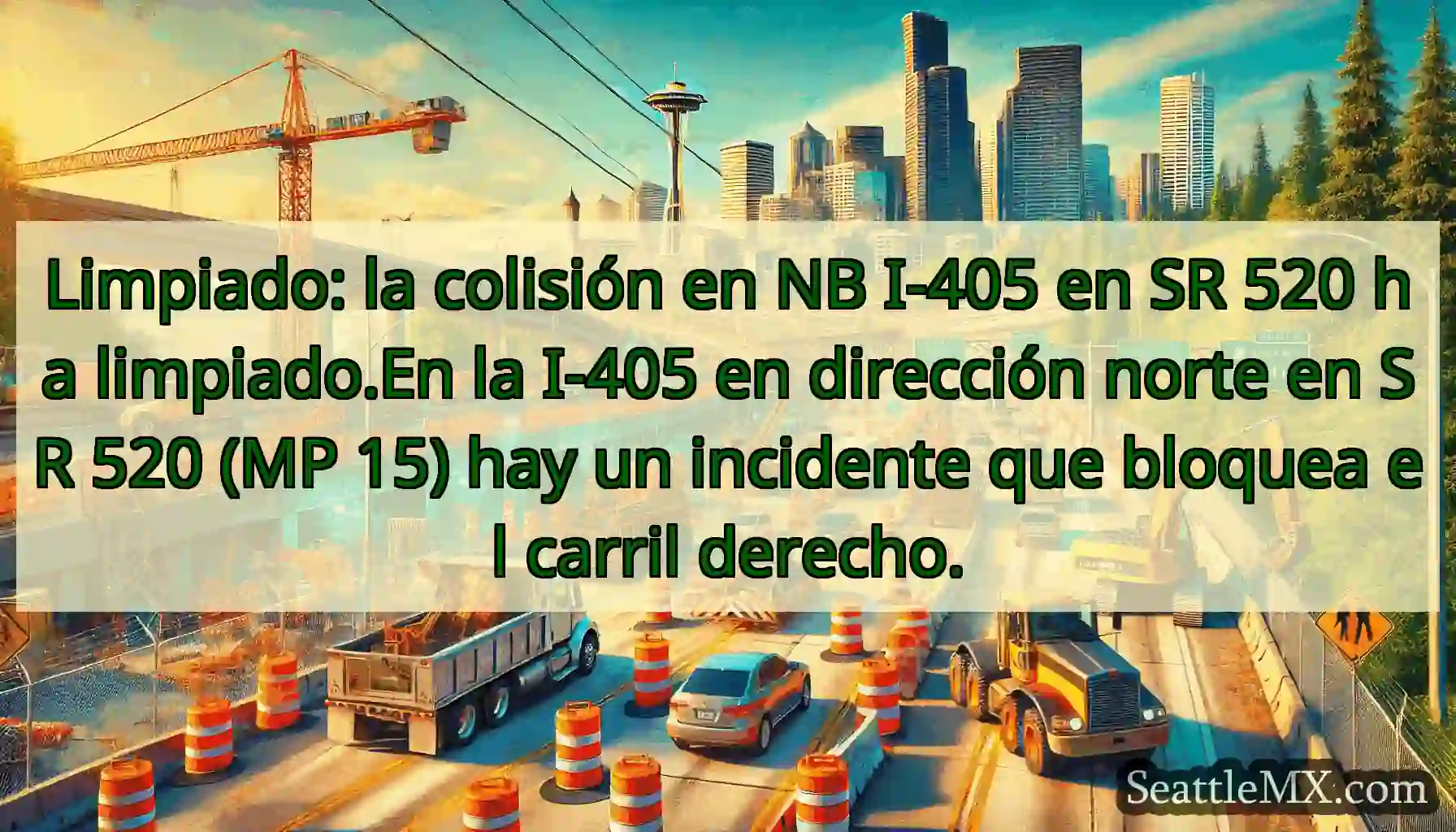 Limpiado: la colisión en NB I-405 en SR 520 ha