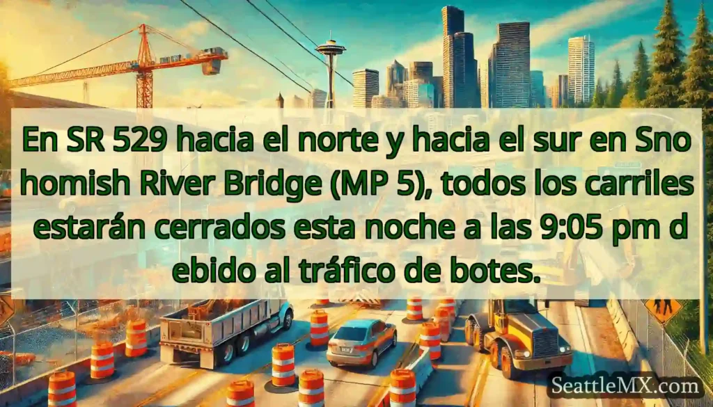 En SR 529 hacia el norte y hacia el sur en