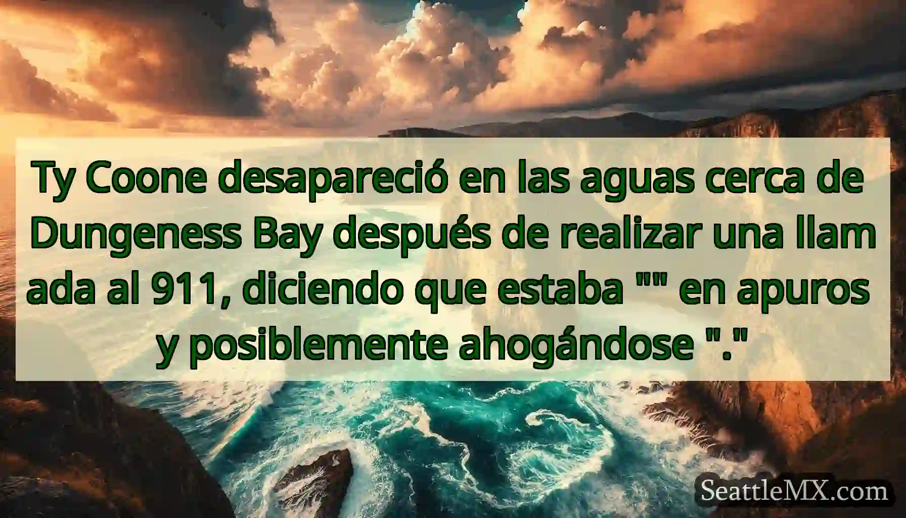 Ty Coone desapareció en las aguas cerca de