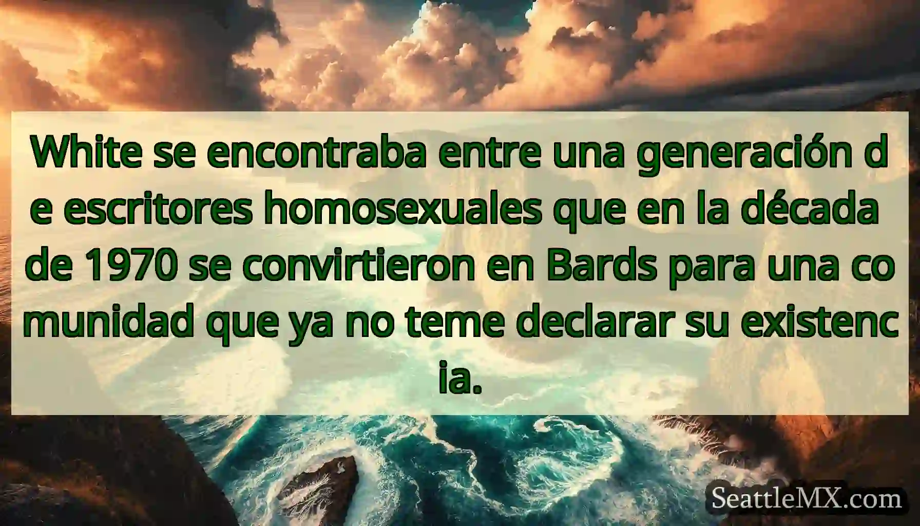 White se encontraba entre una generación de