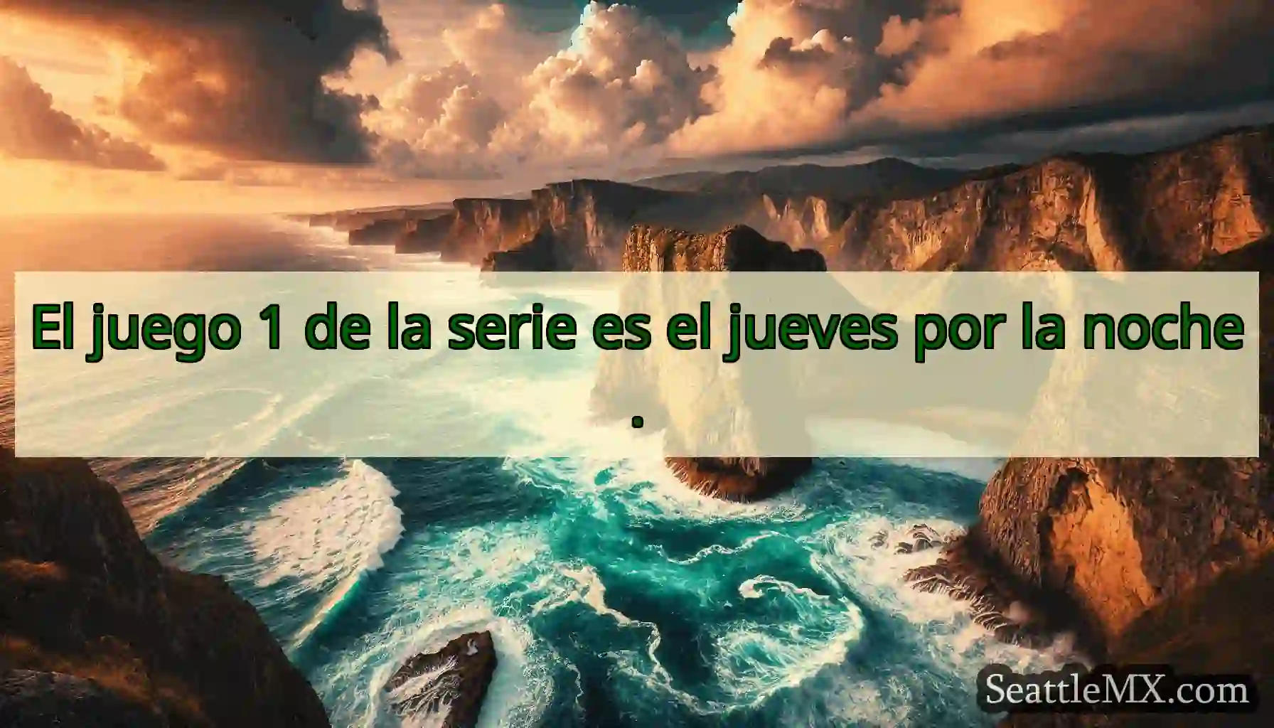 El juego 1 de la serie es el jueves por la noche.