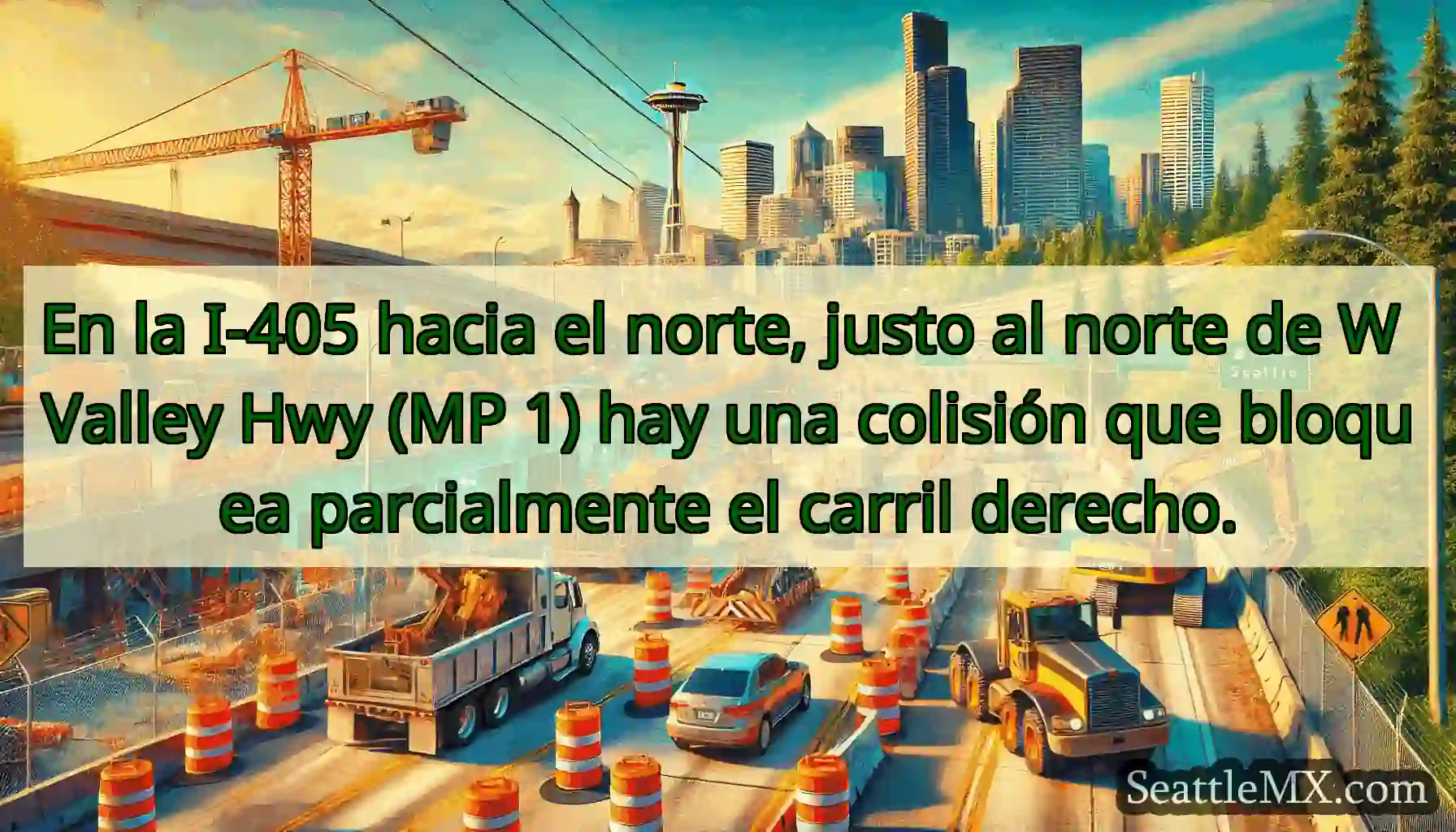En la I-405 hacia el norte, justo al norte de W