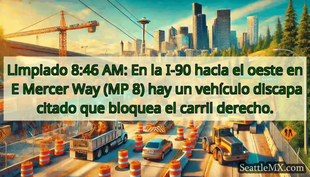 Limpiado 8:46 AM: En la I-90 hacia el oeste en E
