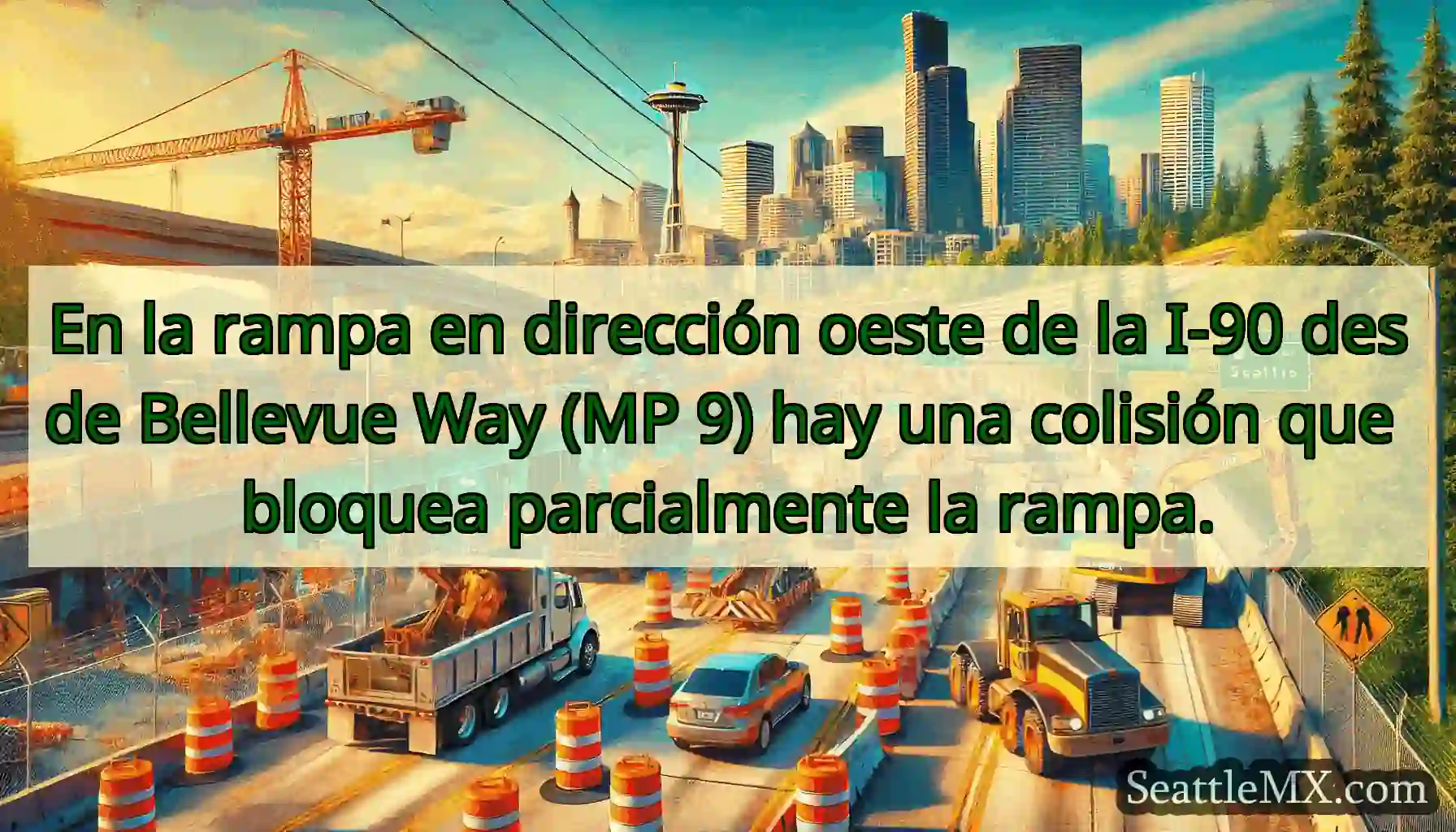 En la rampa en dirección oeste de la I-90 desde