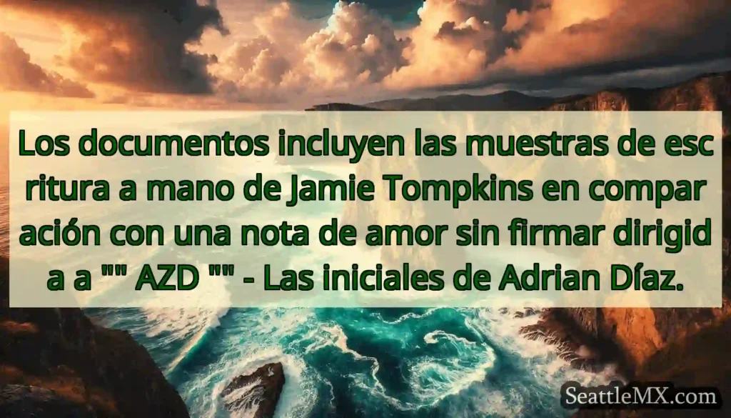Los documentos incluyen las muestras de escritura