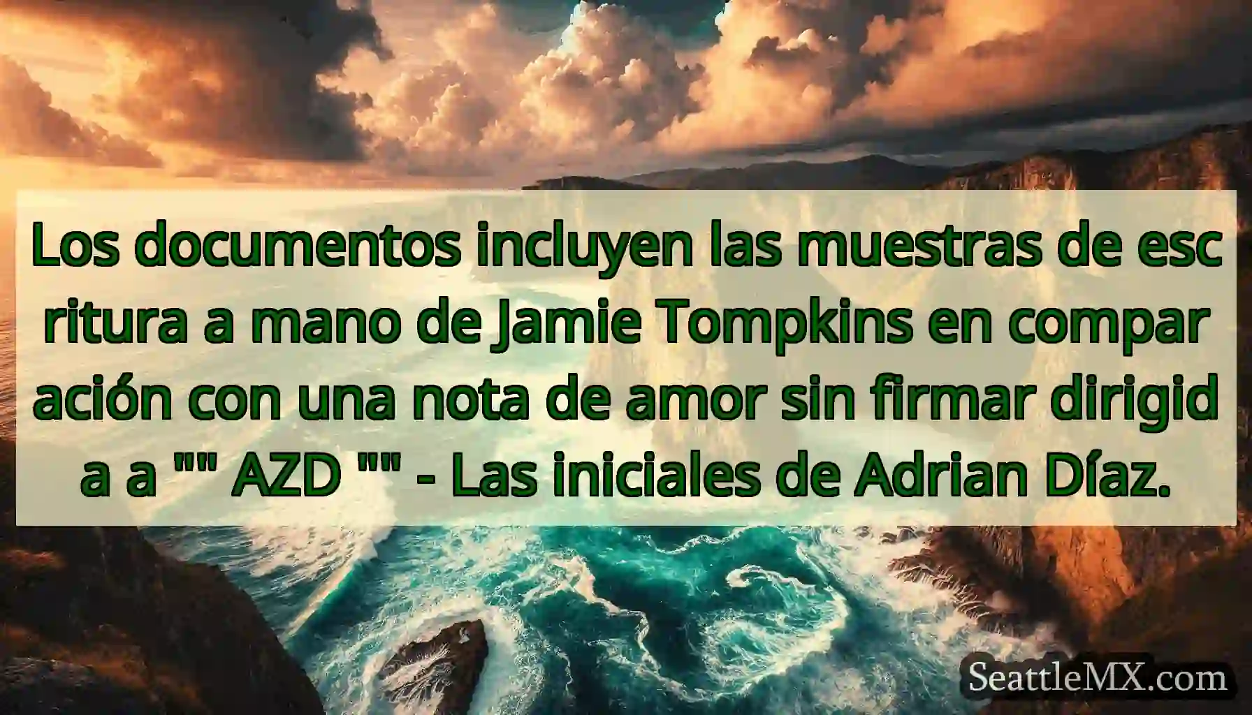 Los documentos incluyen las muestras de escritura