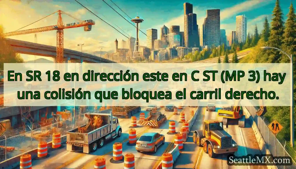 En SR 18 en dirección este en C ST (MP 3) hay una