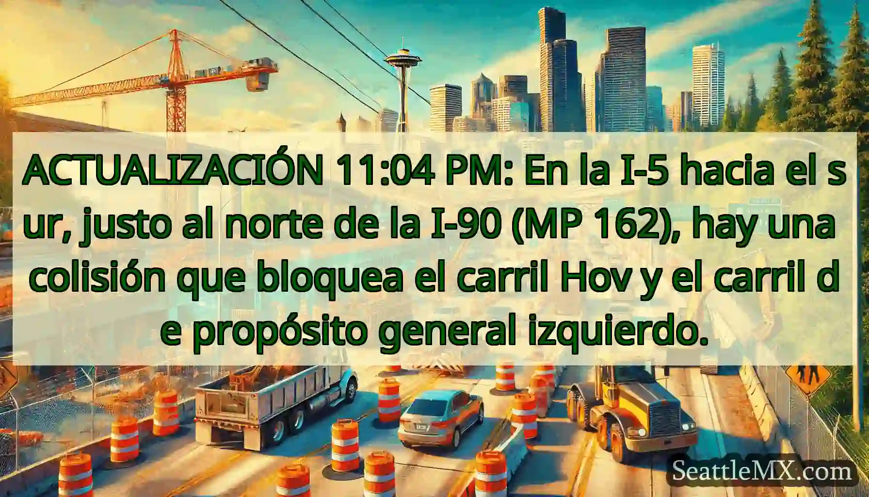 ACTUALIZACIÓN 11:04 PM: En la I-5 hacia el sur,