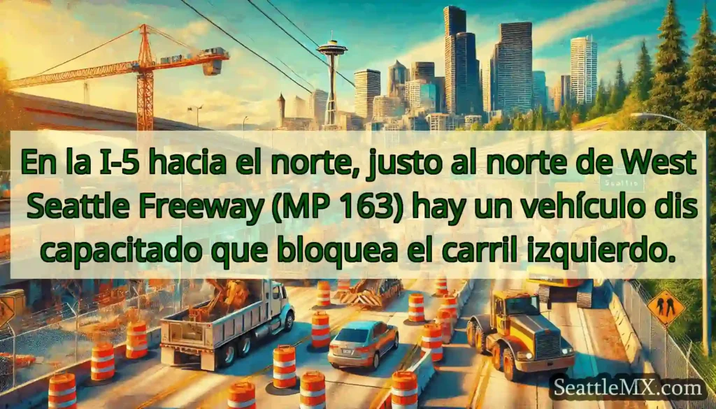 En la I-5 hacia el norte, justo al norte de West