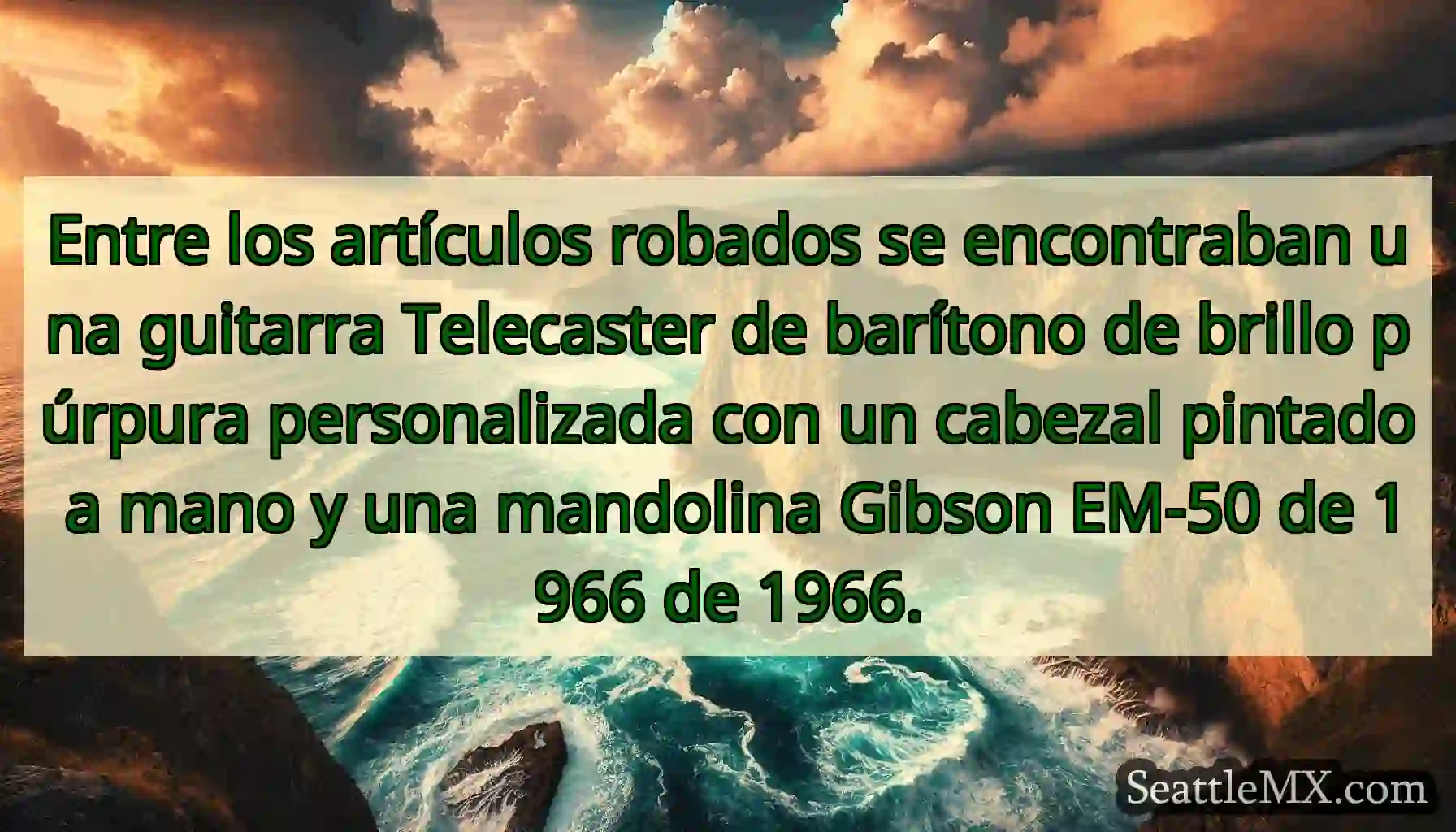 Entre los artículos robados se encontraban una