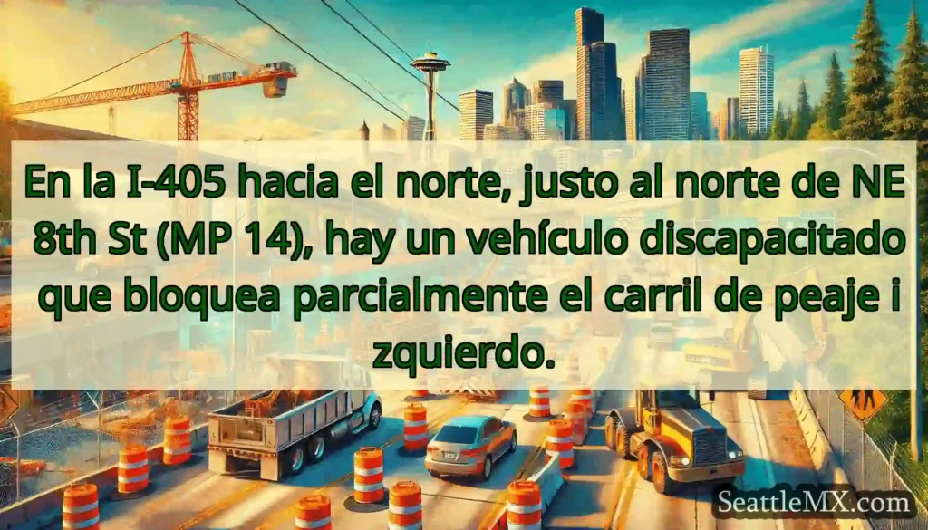 En la I-405 hacia el norte, justo al norte de NE