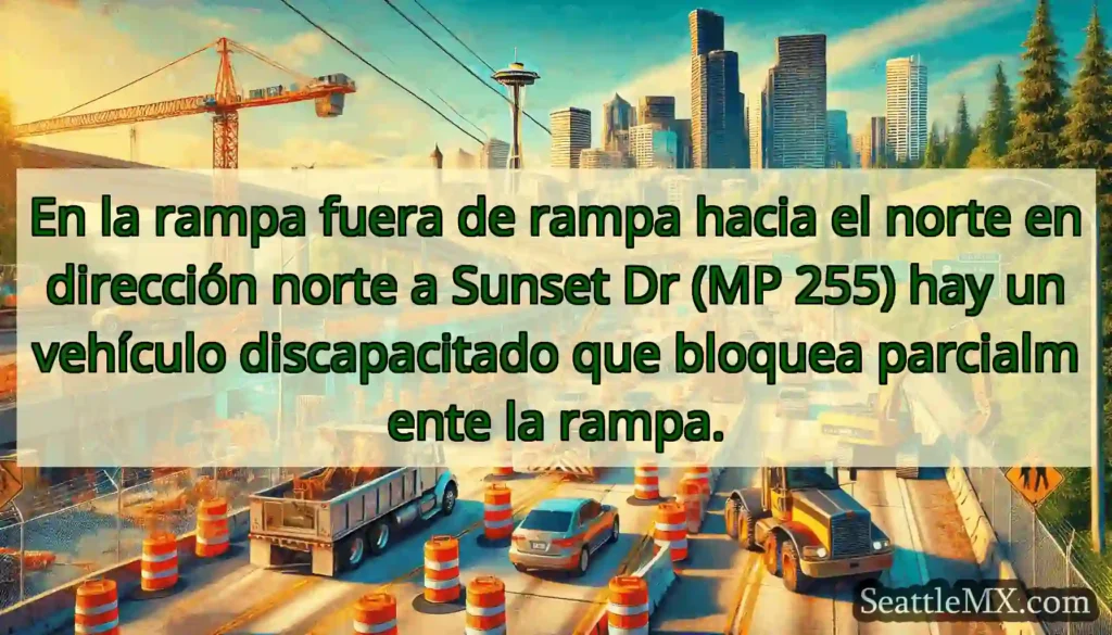 En la rampa fuera de rampa hacia el norte en