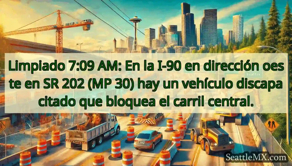 Limpiado 7:09 AM: En la I-90 en dirección oeste