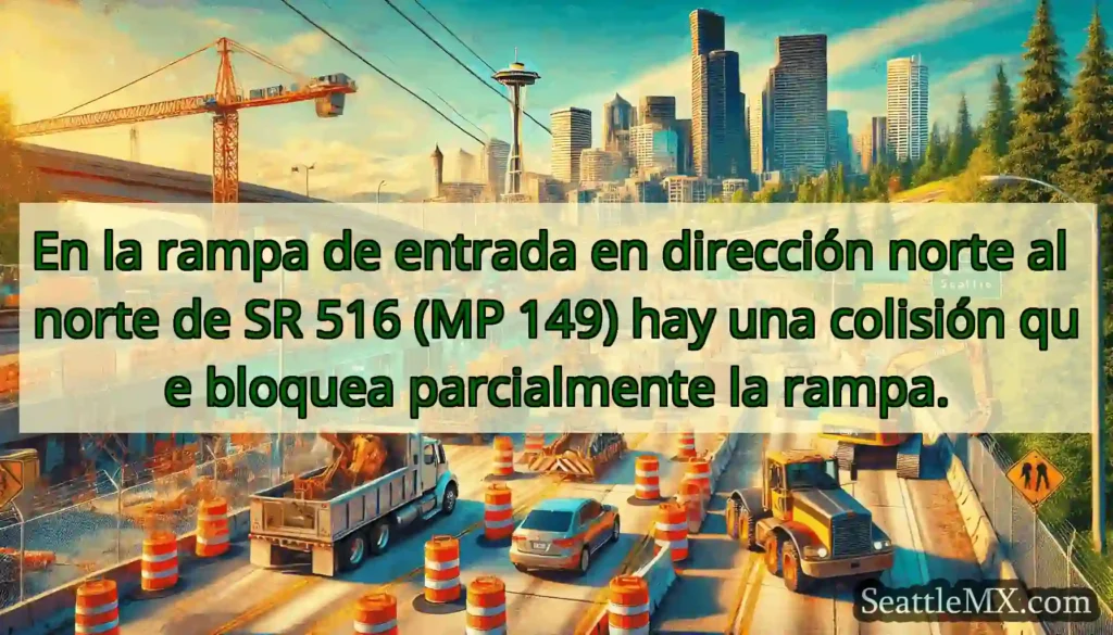 En la rampa de entrada en dirección norte al