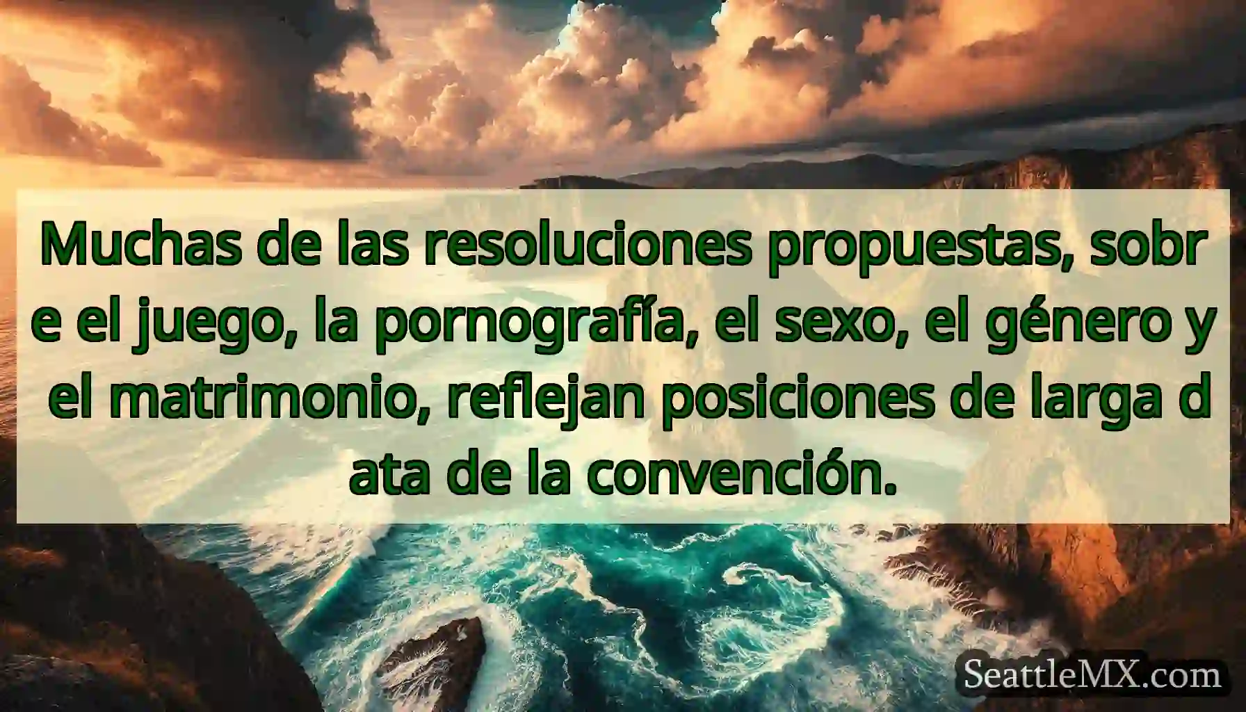 Muchas de las resoluciones propuestas, sobre el