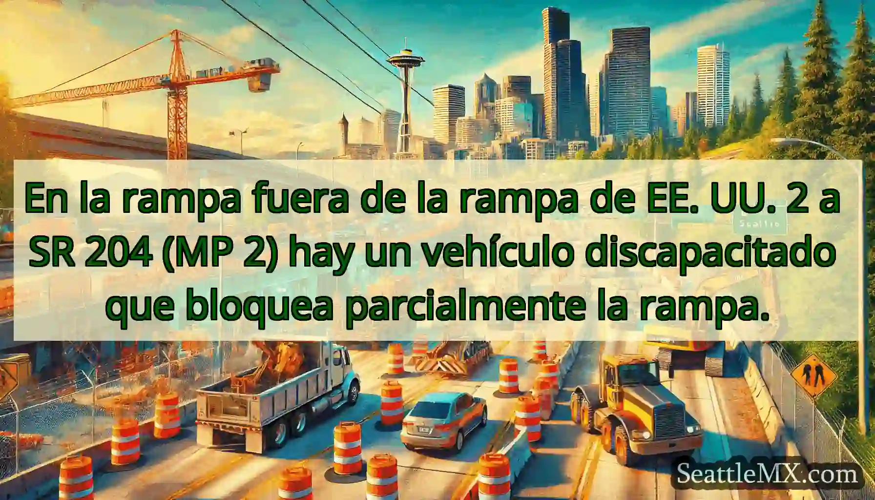 En la rampa fuera de la rampa de EE. UU. 2 a SR