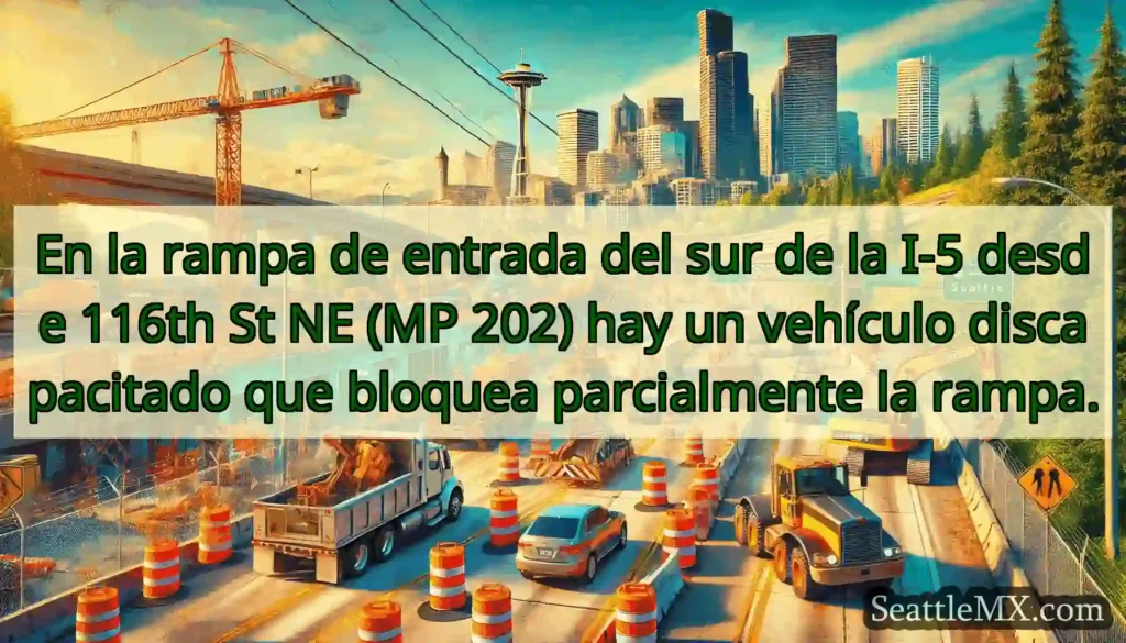 En la rampa de entrada del sur de la I-5 desde
