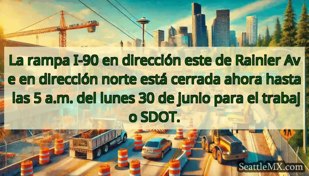 La rampa I-90 en dirección este de Rainier Ave en