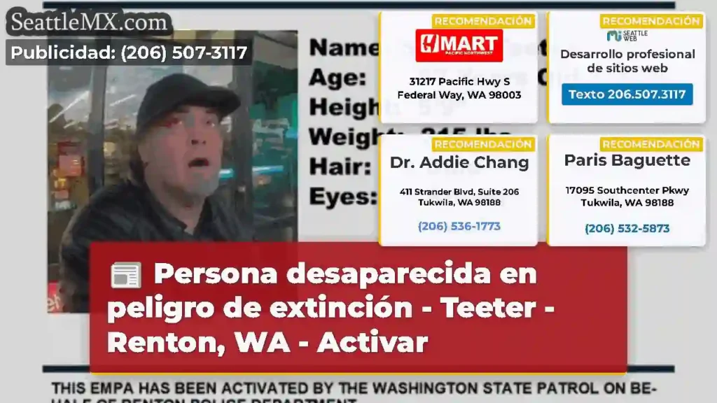 Persona desaparecida en peligro de extinción -