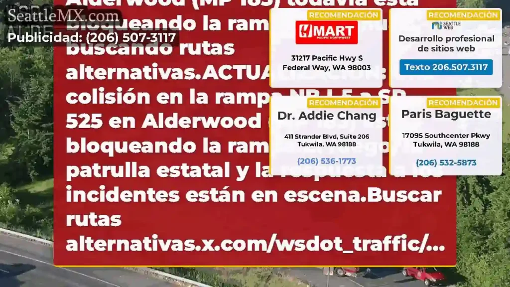 ACTUALIZACIÓN 2: Una colisión en la rampa NB I-5