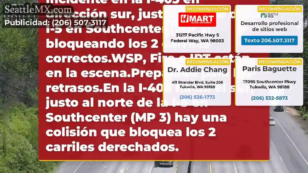 ACTUALIZACIÓN: Hay un incidente en la I-405 en