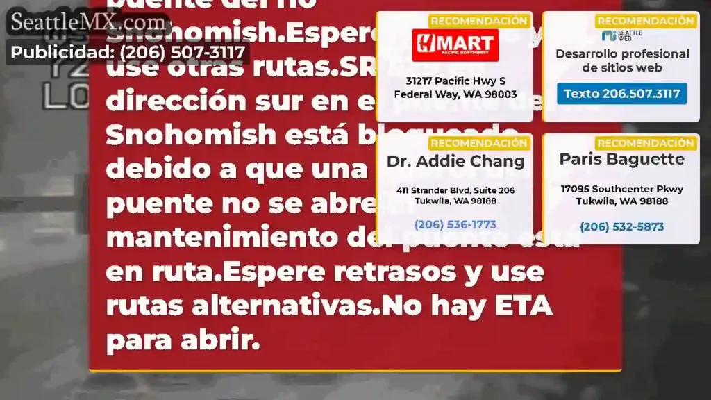 SR 529 en dirección sur permanece bloqueado en el