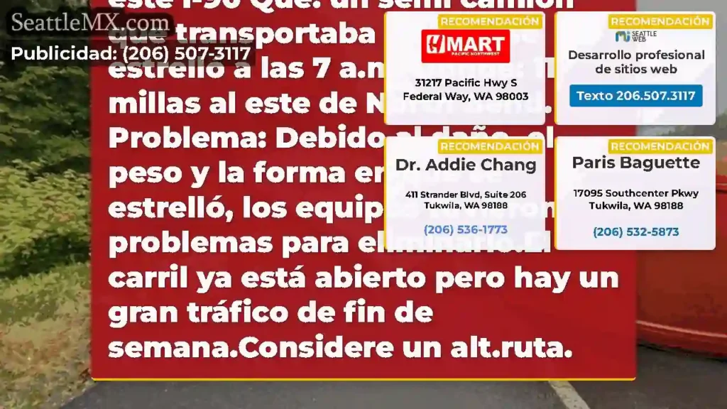 Respaldo de 13 millas en el este I-90