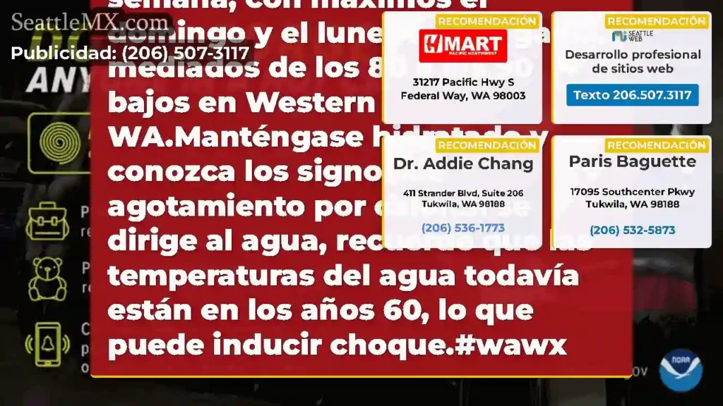 Pemperaturas de este fin de semana, con máximos