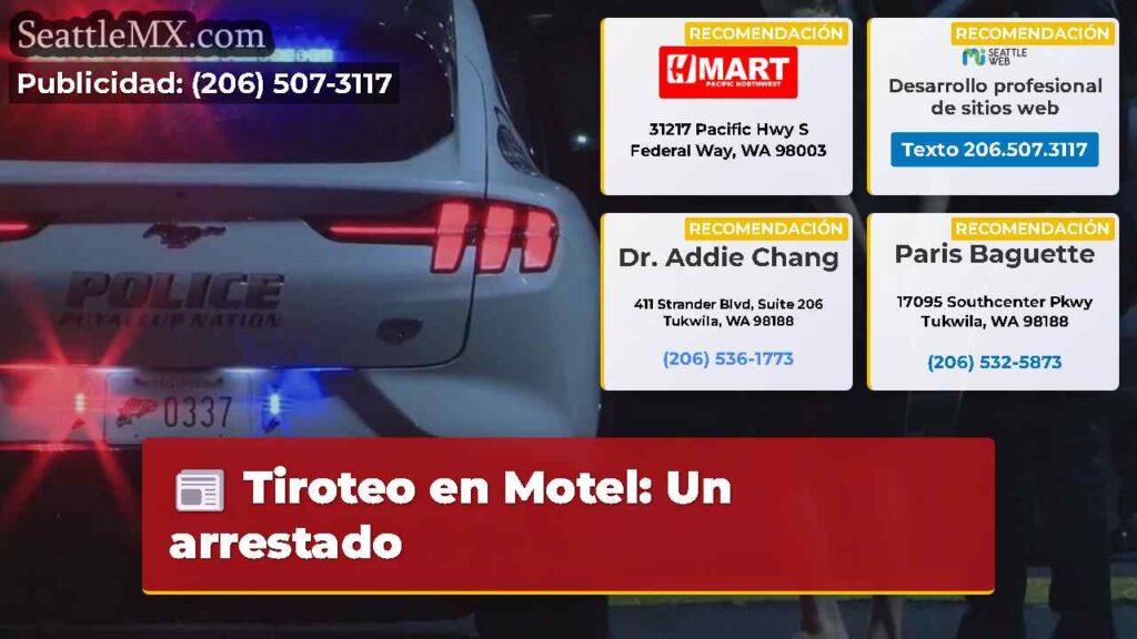Tiroteo en Motel: Un arrestado