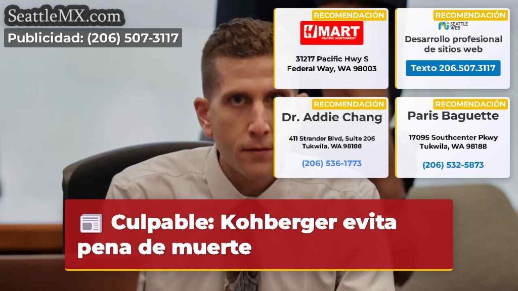 Culpable: Kohberger evita pena de muerte
