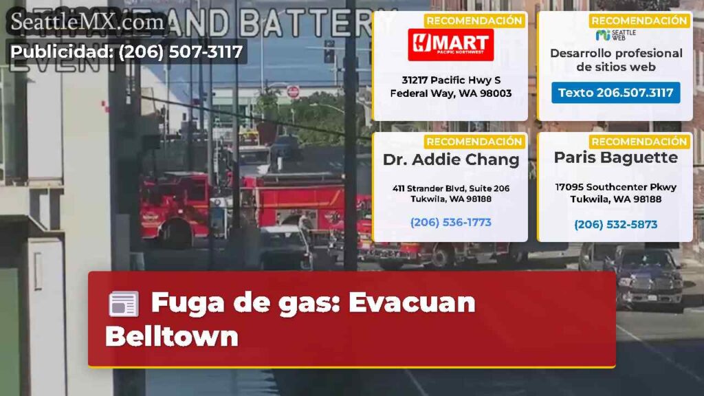 Fuga de gas: Evacuan Belltown