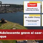 Adolescente grave al caer en Parque