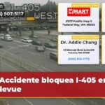 Accidente bloquea I-405 en Bellevue