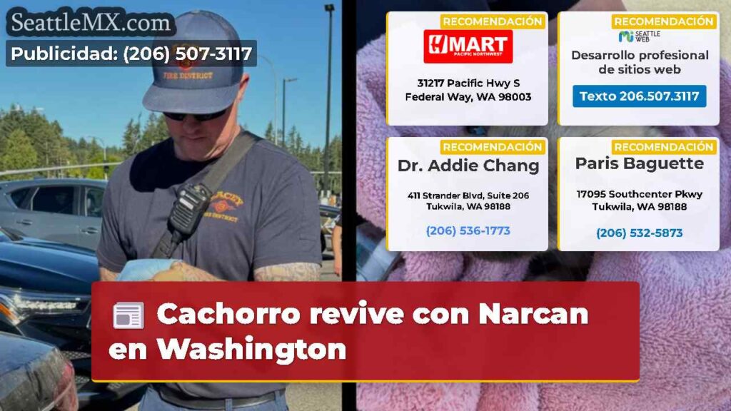 Cachorro revive con Narcan en Washington
