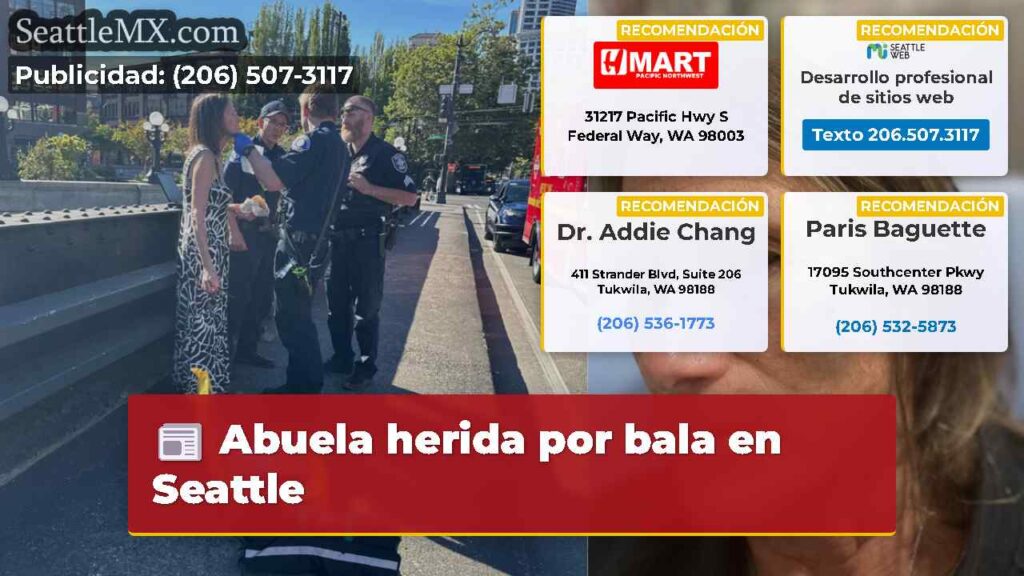 Abuela herida por bala en Seattle