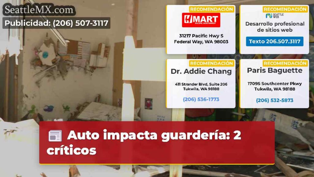 Auto impacta guardería: 2 críticos