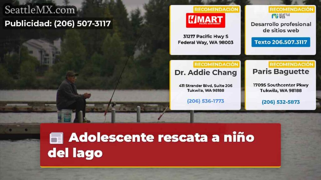Adolescente rescata a niño del lago