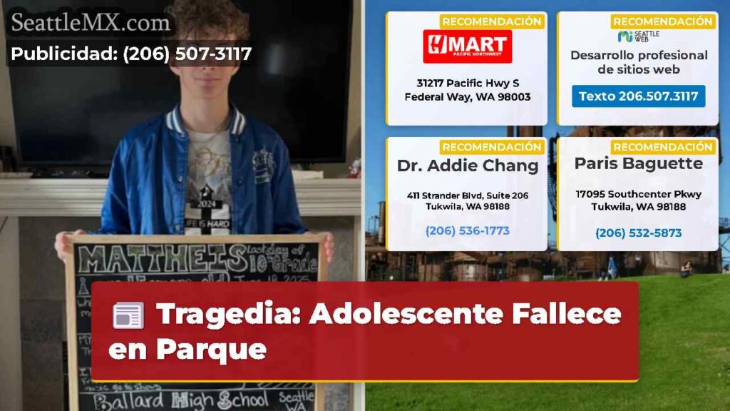 Tragedia: Adolescente Fallece en Parque