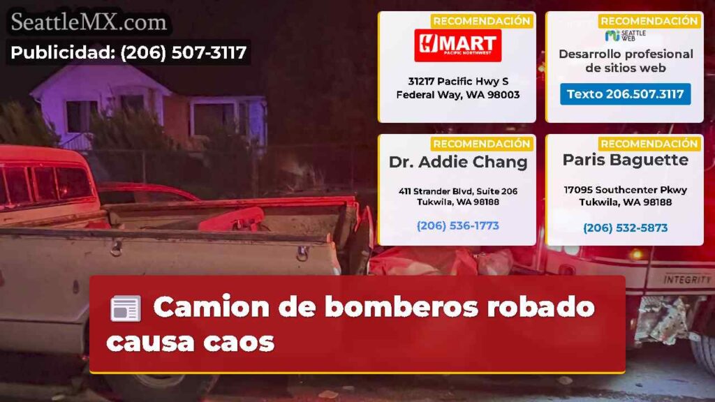 Camion de bomberos robado causa caos