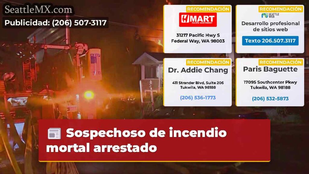 Sospechoso de incendio mortal arrestado